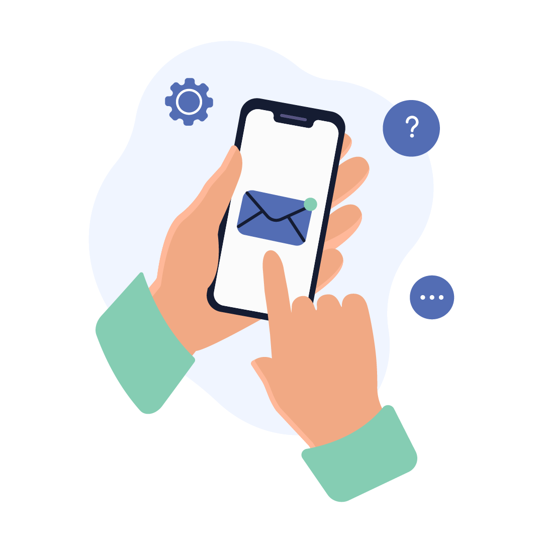 Mobile phone with email notification
