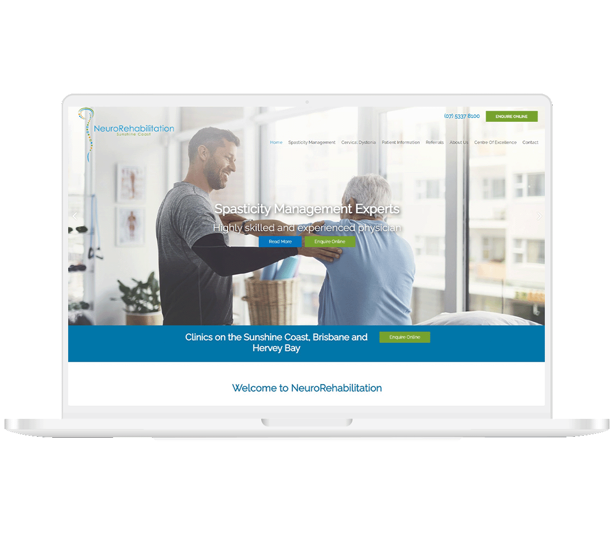 Medical Website Design for Neuro Rehabilitation 