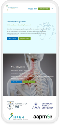 Medical Website Design for Neuro Rehabilitation 