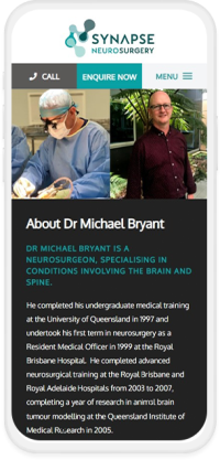 Medical Website Design for Synapse Neurosurgery